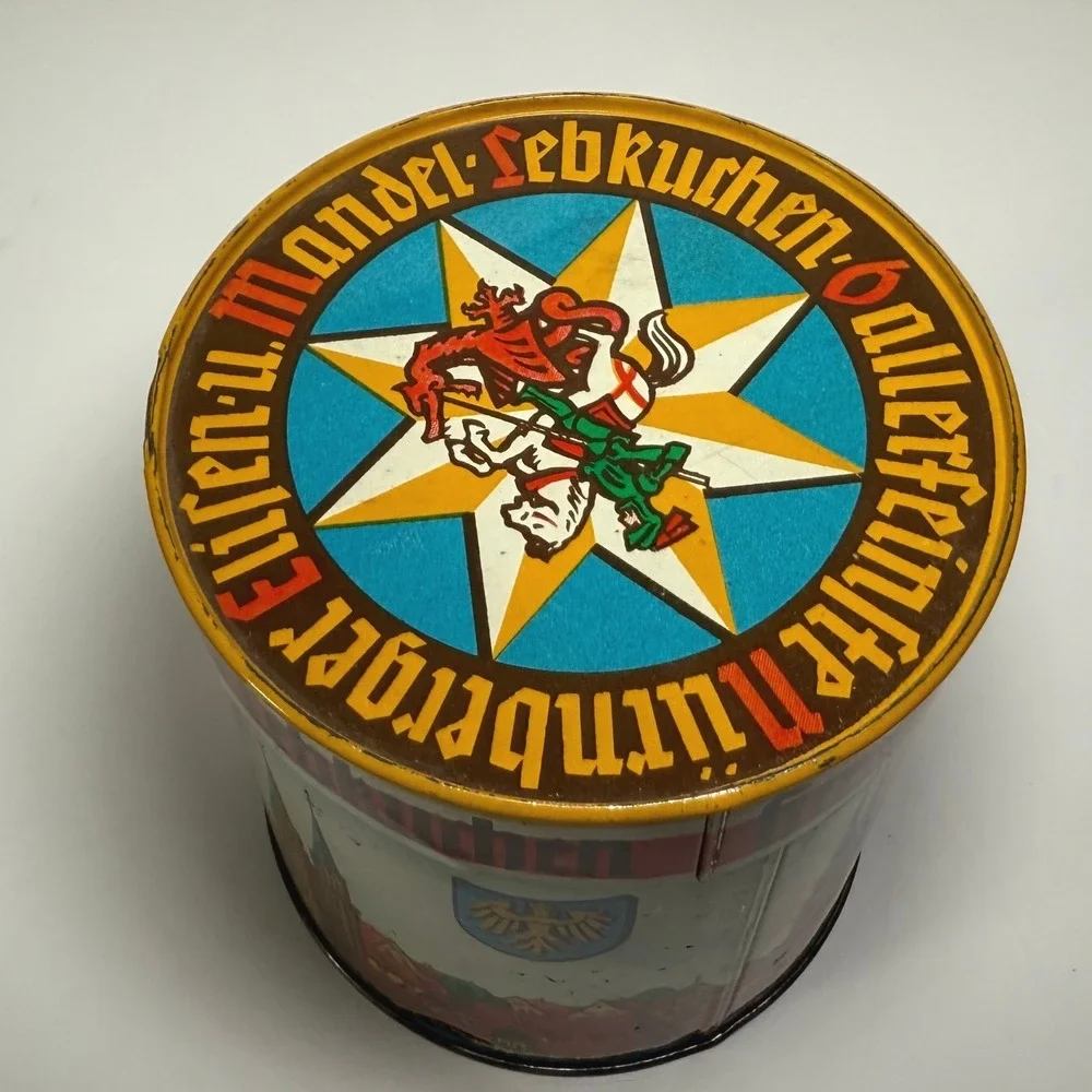 Vintage Haeberlein-Metzger Nurnberger Lebkuchen Tin Nuremberg German City Scenes